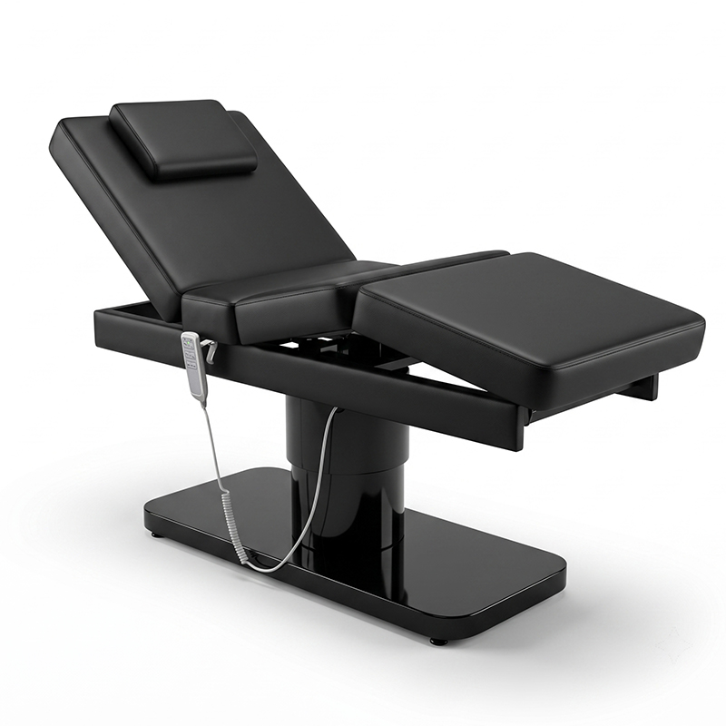 Spa Wellness And Beauty - Cama de Massagem Minimalista Preta com