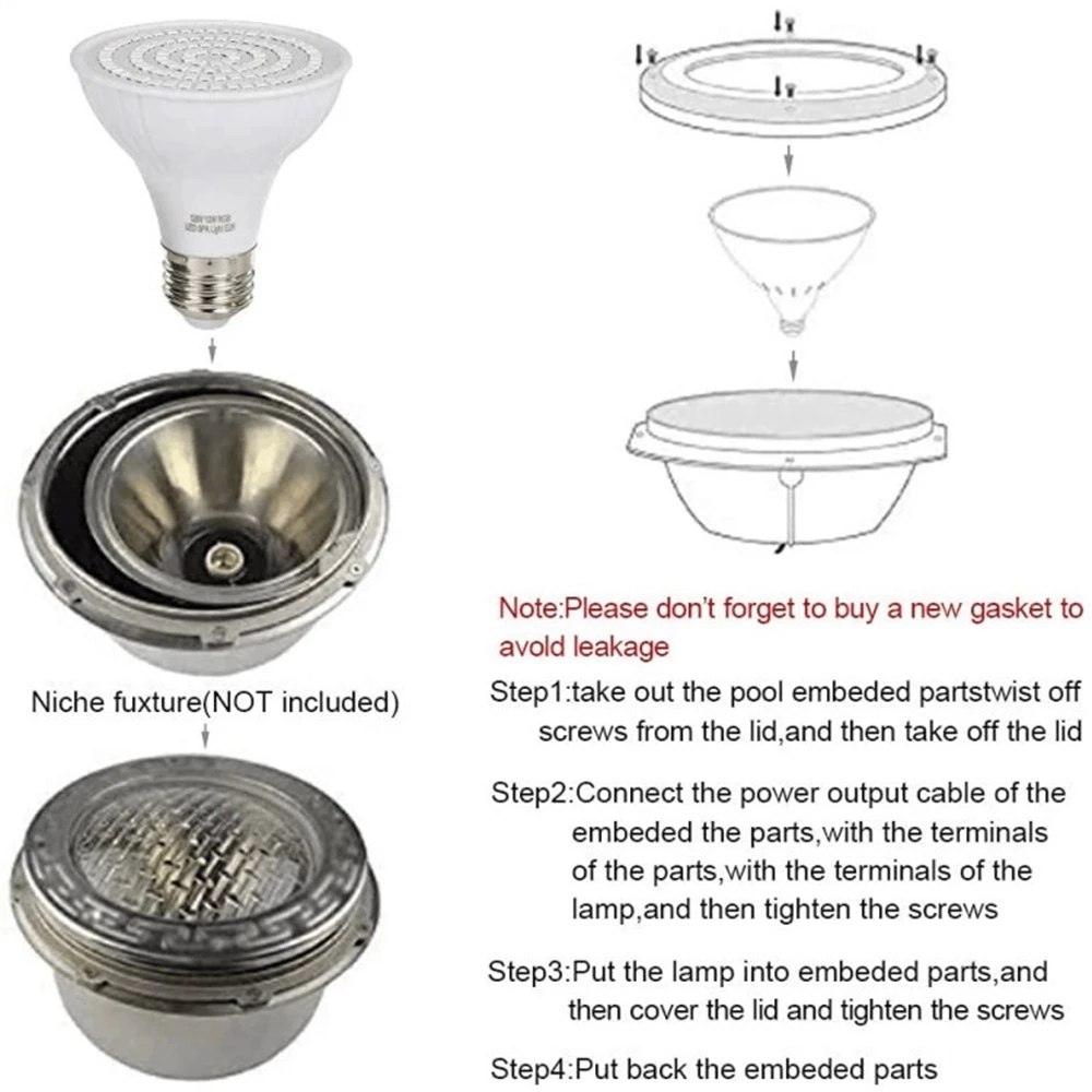 Luz led rgb para piscina, lâmp - Xy Spa & Wellness George Town Reviews avaliação e preço